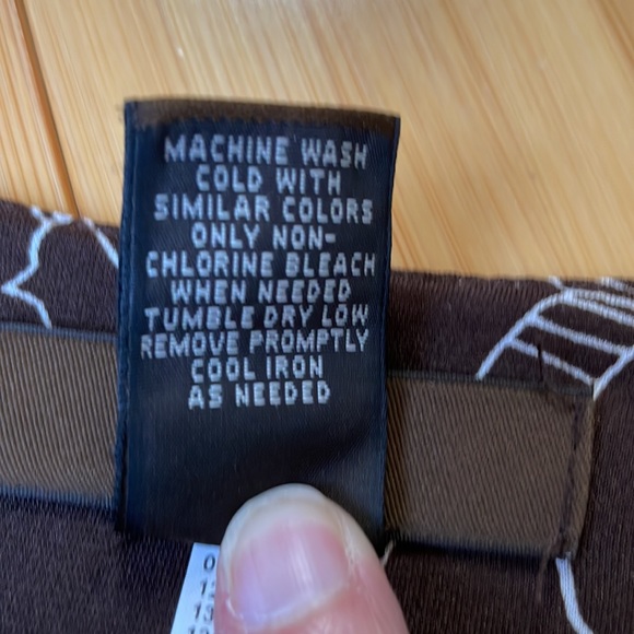 Merona short sleeve business dress brown cream floral - Picture 6 of 6